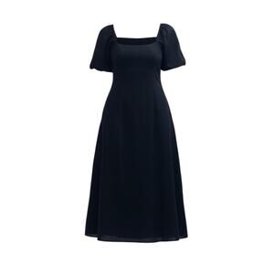 NWT Nobody's Child Talitha Midi Black Dress Size 10 Linen